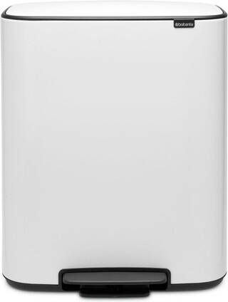 Brabantia Bo Pedaalemmer 60 liter kunststof binnenemmer wit 211300