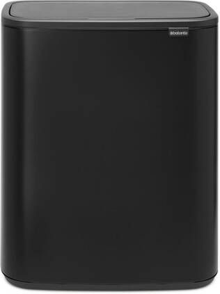 Brabantia Bo Touch Bin Afvalbak 2x30 liter 2 kunststof binnenemmers matt black 221484