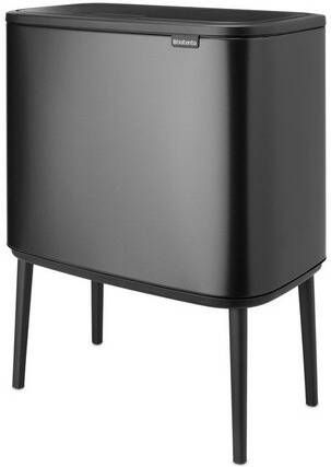 Brabantia Bo Touch Bin Afvalemmer 11+23 liter 2 kunststof binnenemmers confident grey 233548