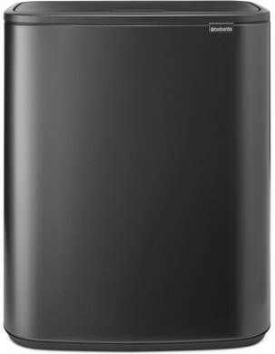 Brabantia Bo Touch Bin Afvalemmer 2x30 liter 2 kunststof binnenemmers confident grey 233609