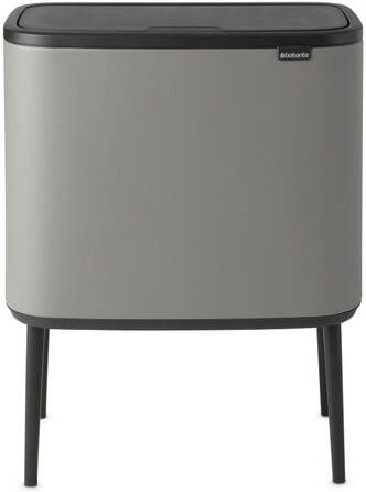 Brabantia Bo Touch Bin Afvalemmer 36 liter kunststof binnenemmer mineral concrete grey 127205
