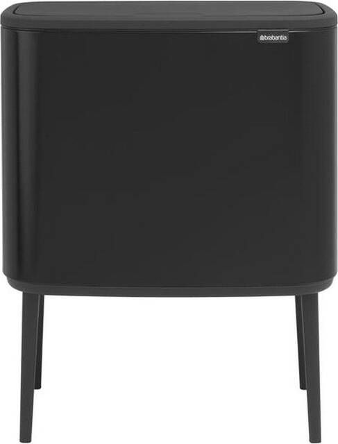 Brabantia Bo Touch Bin Afvalemmer 3x11 liter 3 kunststof binnenemmers matt black 316067
