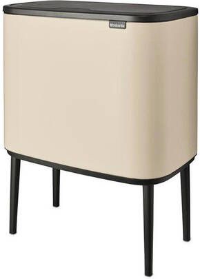 Brabantia Bo Touch Bin Afvalemmer 3x11 liter 3 kunststof binnenemmers soft beige 201608