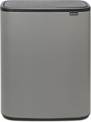 Brabantia Bo Touch Bin Afvalemmer 60 liter kunststof binnenemmer mineral concrete grey 223129