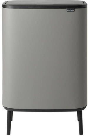 Brabantia Bo Touch Bin Hi Afvalemmer 60 liter kunststof binnenemmer mineral concrete grey 130281