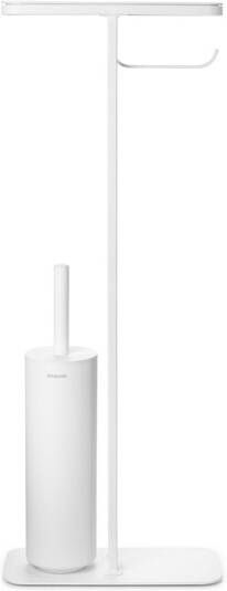 Brabantia MindSet Toiletbutler toiletrolhouder toiletborstelhouder gesloten plateau mineral fresh white 303883