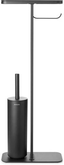 Brabantia MindSet Toiletbutler toiletrolhouder toiletborstelhouder gesloten plateau mineral infinite grey 303869