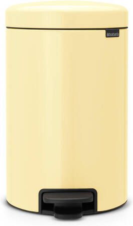Brabantia NewIcon Pedaalemmer 12 liter kunststof binnenemmer mellow yellow 233807