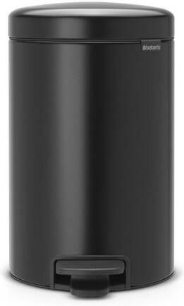 Brabantia NewIcon pedaalemmer 12 liter met kunststof binnenemmer Matt Black 113741