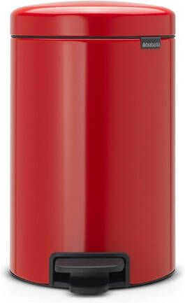 Brabantia NewIcon pedaalemmer 12 liter met kunststof binnenemmer Passion Red 112003