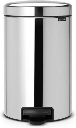 Brabantia NewIcon Pedaalemmer 12 liter metalen binnenemmer brilliant steel 113888