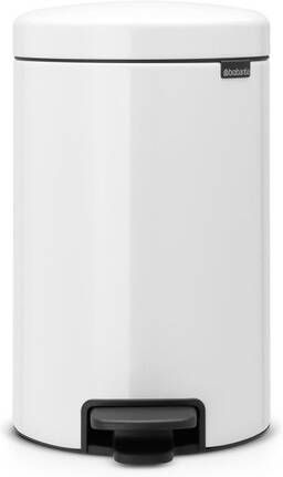 Brabantia NewIcon Pedaalemmer 12 liter metalen binnenemmer wit 113864