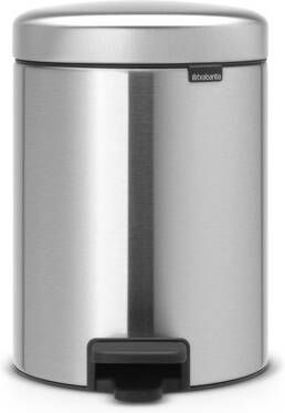 Brabantia NewIcon Pedaalemmer 2 X 2 Liter Met 2 Kunststof Binnenemmers Matt Steel 280467