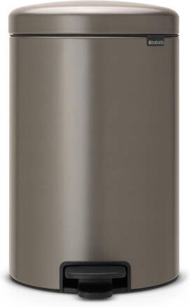 Brabantia NewIcon Pedaalemmer 20 liter kunststof binnenemmer platinum 114045