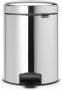 Brabantia NewIcon Pedaalemmer 2x2 liter 2 kunststof binnenemmers brilliant steel 280481 - Thumbnail 1