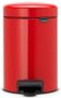Brabantia NewIcon Pedaalemmer 3 liter kunststof binnenemmer passion red 112140 - Thumbnail 1