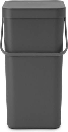 Brabantia Sort & Go Afvalemmer 16 liter hengsel met beugel donker grijs 109966