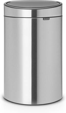Brabantia Touch Bin Afvalemmer 10+23 liter 2 kunststof binnenemmers matt steel 100680