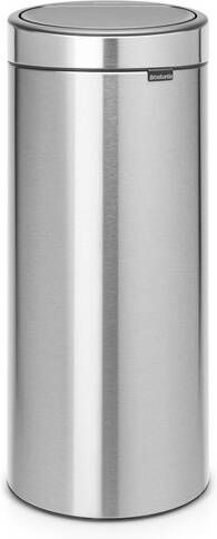 Brabantia Touch Bin Afvalemmer 30 liter kunststof binnenemmer matt steel fingerprint proof 115462