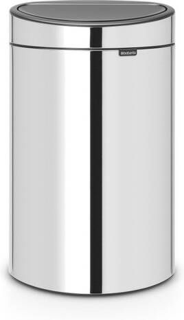Brabantia Touch Bin Afvalemmer 40 liter kunststof binnenemmer brilliant steel 112881