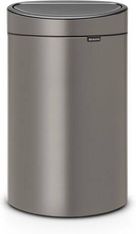 Brabantia Touch Bin Afvalemmer 40 liter kunststof binnenemmer platinum 114908