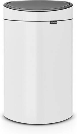 Brabantia Touch Bin Afvalemmer 40 liter kunststof binnenemmer wit 114984