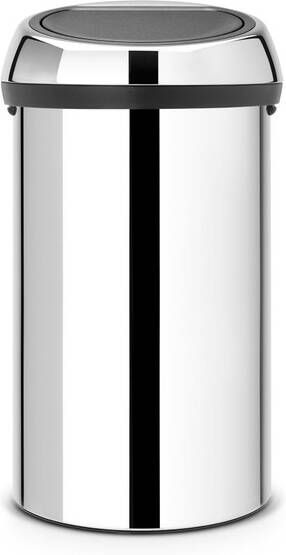 Brabantia Touch Bin Afvalemmer 60 liter brilliant steel 402609
