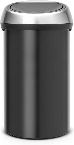 Brabantia Touch Bin Afvalemmer 60 liter matt black matt steel fingerprint proof 402548