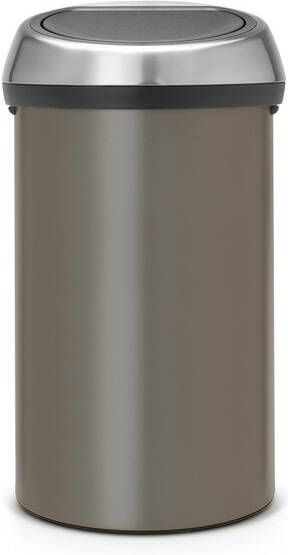 Brabantia Touch Bin Afvalemmer 60 liter platinum matt steel fingerprint proof 402463
