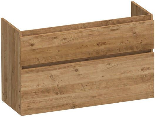 BRAUER Advance Small Wastafelonderkast 100x39x60cm 2 softclose greeploze lades 1 sifonuitsparing MFC old castle OK-AD100SOC