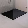 Brauer Asteroid Douchebak 100x140 incl. antislip en antibacterieel mineraalmarmer mat zwart DB-AS100140MZ - Thumbnail 2