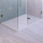 Brauer Asteroid Douchebak 100x180 incl. antislip en antibacterieel mineraalmarmer mat wit DB-AS100180MW - Thumbnail 2