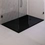 Brauer Asteroid Douchebak 100x180 incl. antislip en antibacterieel mineraalmarmer mat zwart DB-AS100180MZ - Thumbnail 2