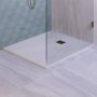 Brauer Asteroid Douchebak 90x120 incl. antislip en antibacterieel mineraalmarmer mat wit DB-AS90120MW - Thumbnail 2