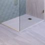 Brauer Asteroid Douchebak 90x140 incl. antislip en antibacterieel mineraalmarmer mat wit DB-AS90140MW - Thumbnail 2