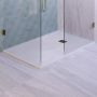 Brauer Asteroid Douchebak 90x160 incl. antislip en antibacterieel mineraalmarmer mat wit DB-AS90160MW - Thumbnail 2