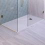 Brauer Asteroid Douchebak 90x180 incl. antislip en antibacterieel mineraalmarmer mat wit DB-AS90180MW - Thumbnail 2