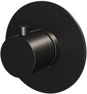 BRAUER Black Edition inbouwthermostaat met inbouwdeel 1 gladde knop mat zwart 5-S-018RR