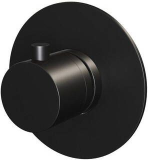 Brauer Black Edition inbouwthermostaat met inbouwdeel 1 gladde knop mat zwart 5-S-018RR