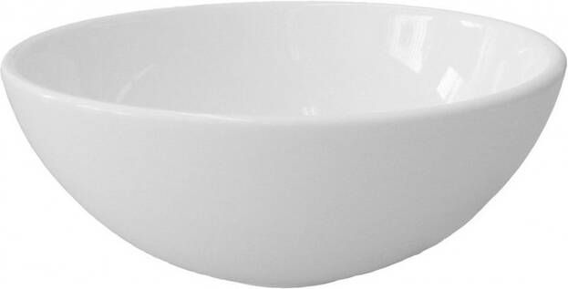 Brauer Bowl waskom 28x28cm rond keramiek hoogglans wit WK-BO28ROHW