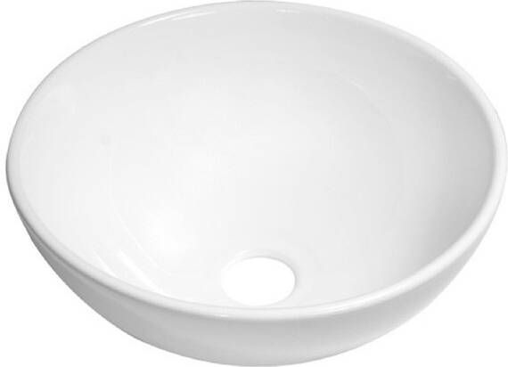 Brauer Bowl waskom 28x28cm rond keramiek hoogglans wit WK-BO28ROHW