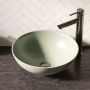 Brauer Bowl waskom 40x40cm rond keramiek mat pastel groen WK-BO40ROMPG - Thumbnail 1
