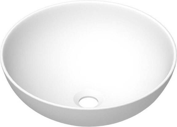 Brauer Bowl waskom 40x40cm rond keramiek mat wit WK-BO40ROMW