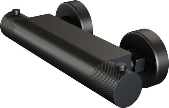 Brauer Black Carving Thermostaatkraan opbouw 2 carving knoppen mat zwart 5-S-248