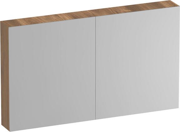 Brauer Impress spiegelkast 120x70x15cm zonder verlichting 2 dubbelzijdige spiegeldeuren Honey SK-IM120HO