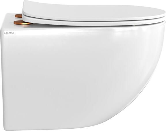 Brauer Tornado Hangend toilet incl. bril met bevestigingen in zes beschikbare kleuren Keramiek Wit TL-TOHW - Foto 2