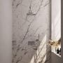 Brauer Brushed Carving thermostatische inbouw regendouche met drukknoppen SET 52 met 30 cm douchekop en gebogen muurarm en staaf handdouche en doucheslang en wandaansluitbocht RVS geborsteld PVD - Thumbnail 1