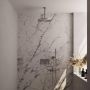 Brauer Brushed Carving thermostatische inbouw regendouche met drukknoppen SET 54 met 30 cm douchekop en plafondarm en staaf handdouche en doucheslang en wandaansluitbocht RVS geborsteld PVD - Thumbnail 1