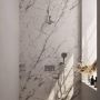 Brauer Brushed Carving thermostatische inbouw regendouche met drukknoppen SET 55 met 20 cm douchekop en rechte muurarm en 3-standen handdouche en doucheslang en wandaansluitbocht RVS geborsteld PVD - Thumbnail 1