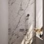Brauer Thermostatische Inbouw Regendouche Carving Edition Met Drukknoppen SET 70 Met 30 cm Douchekop En Gebogen Muurarm En Staaf 3-Standen Handdouche En Doucheslang En Geintergreerde Glijstang RVS Geborsteld PVD - Thumbnail 2